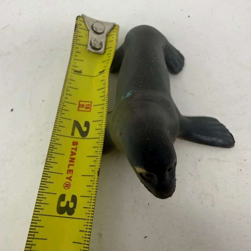 AAA Sea Lion Animal Figurine Grey Green Plastic Marine Toy 3.5 Inch 6494